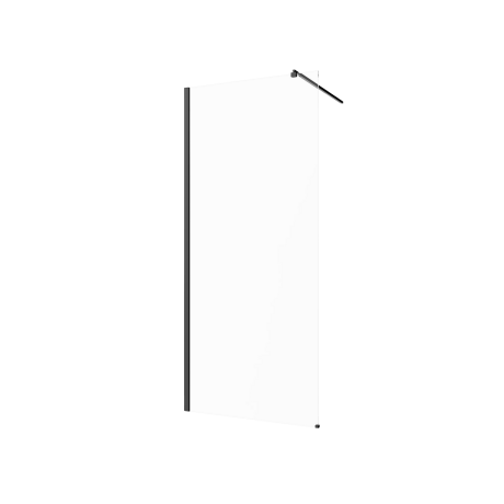 Inloopkast transparant glas zwart profiel #6