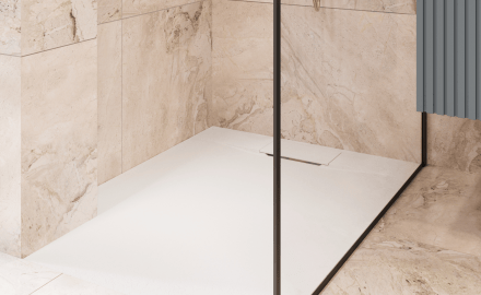 Rechthoekige douchebak Avero 90x110 cm wit