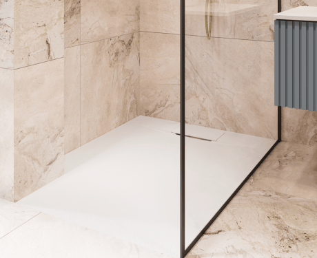 Rechthoekige douchebak Avero 90x110 cm wit