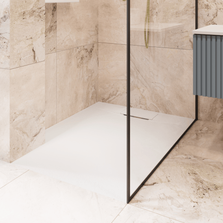 Rechthoekige douchebak Avero 90x110 cm wit #1