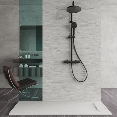 Rechthoekige douchebak Avero 90x110 cm wit #5