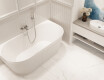 Vrijstaand bad Glamour 170 cm met cannelures, compleet met sifon en stop/afvoer in wit