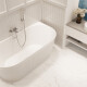 Vrijstaand bad Glamour 170 cm met cannelures, compleet met sifon en stop/afvoer in wit #1