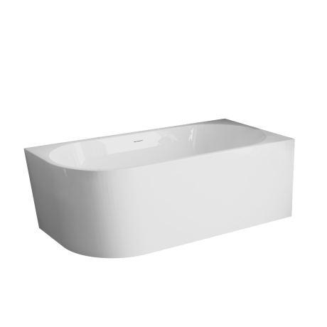 Vrijstaand bad Astri voor tegen de muur, 150 cm, rechtsgeplaatst,  inclusief sifon, afsluitdop en fraaie overloop #3