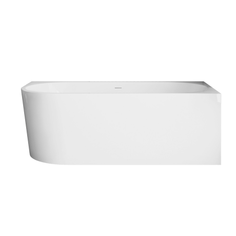 Vrijstaand bad Astri voor tegen de muur, 150 cm, rechtsgeplaatst,  inclusief sifon, afsluitdop en fraaie overloop #4
