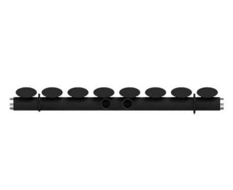 Verticale decoratieve radiator met montageset, zwart #4