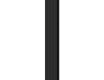 Verticale decoratieve radiator met montageset, zwart