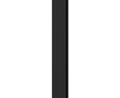 Verticale decoratieve radiator met montageset, zwart