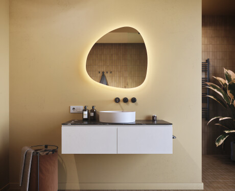 LED Badkamerspiegel in Onregelmatige Vorm 74x74cm met koel LED-licht 7000K, warm licht 3000K of neutraal licht 4500K #8