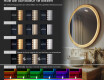 Zwarte ronde LED-spiegel in een houten lijst #5