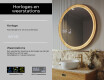Zwarte ronde LED-spiegel in een houten lijst #6