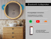 Rond LED-spiegel in een eikenhouten lijst #7