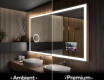 Moderne badkamer spiegel met led-verlichting L01