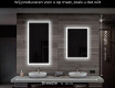 Moderne badkamer spiegel met led-verlichting L01 #7