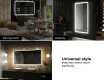 Moderne badkamer spiegel met led-verlichting L01 #10
