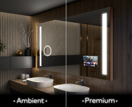 Moderne badkamer spiegel met led-verlichting L02 #1