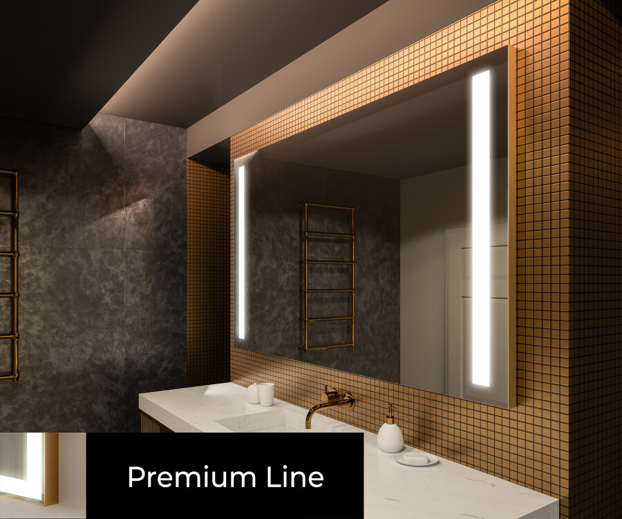 wees onder de indruk plaats Kluisje Artforma - Moderne badkamer spiegel met led-verlichting L02