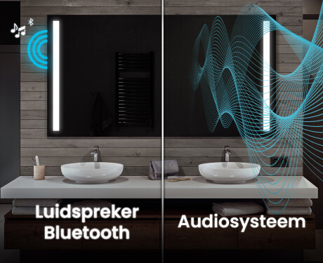 Moderne badkamer spiegel met led-verlichting L02 #5