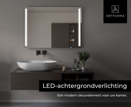 Moderne badkamer spiegel met led-verlichting L02 #6