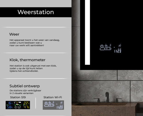 Moderne badkamer spiegel met led-verlichting L02 #5