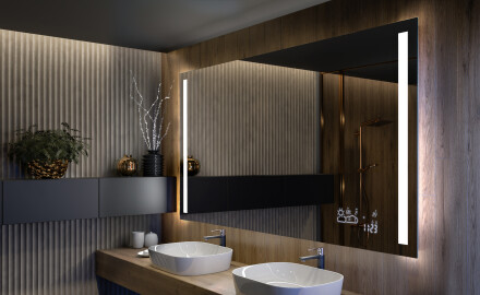 Moderne badkamer spiegel met led-verlichting L02