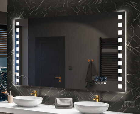 Moderne badkamer spiegel met led-verlichting L03 #10