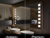 Moderne badkamer spiegel met led-verlichting L03 #1
