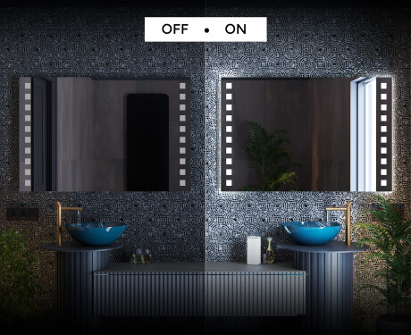Moderne badkamer spiegel met led-verlichting L03 #3
