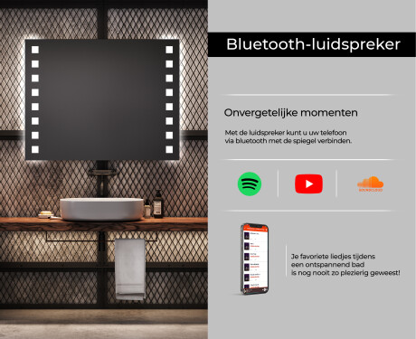 Moderne badkamer spiegel met led-verlichting L03 #6
