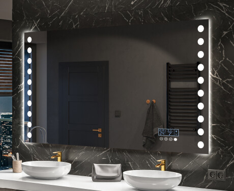 Moderne badkamer spiegel met led-verlichting L06 #10