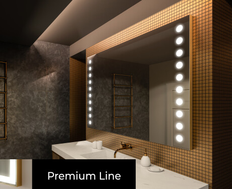 Moderne badkamer spiegel met led-verlichting L06 #3