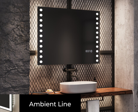 Moderne badkamer spiegel met led-verlichting L06 #4