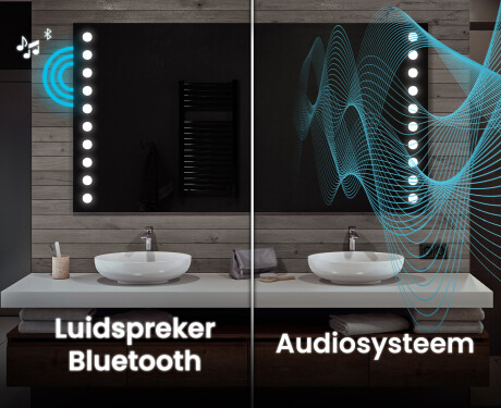 Moderne badkamer spiegel met led-verlichting L06 #5