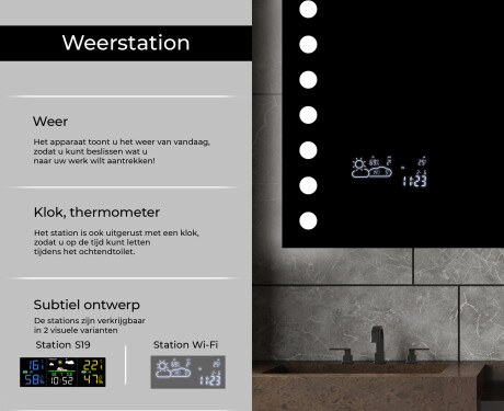 Moderne badkamer spiegel met led-verlichting L06 #5