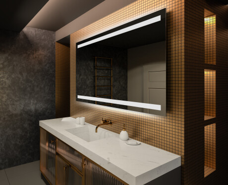Moderne badkamer spiegel met led-verlichting L09