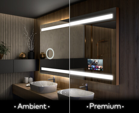 Moderne badkamer spiegel met led-verlichting L09 #1