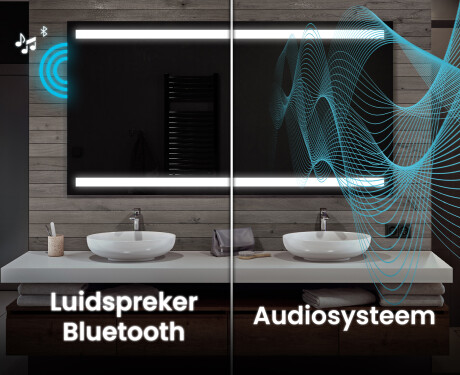 Moderne badkamer spiegel met led-verlichting L09 #5