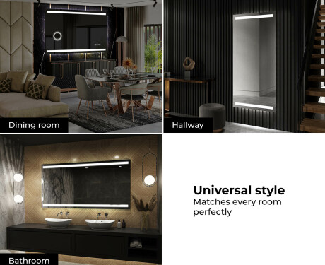 Moderne badkamer spiegel met led-verlichting L09 #10