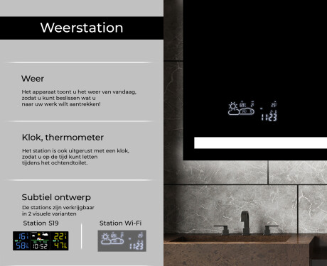 Moderne badkamer spiegel met led-verlichting L09 #5