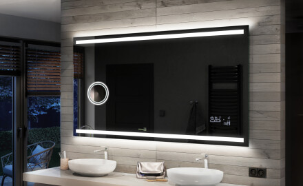 Moderne badkamer spiegel met led-verlichting L09