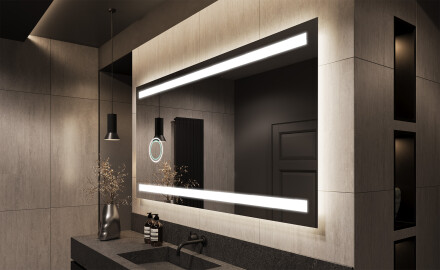 Moderne badkamer spiegel met led-verlichting L09
