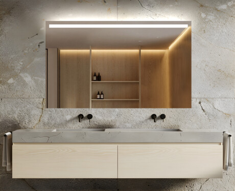Moderne badkamer spiegel met led-verlichting L12