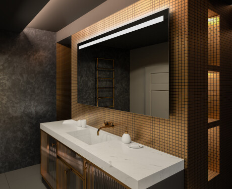 Moderne badkamer spiegel met led-verlichting L12
