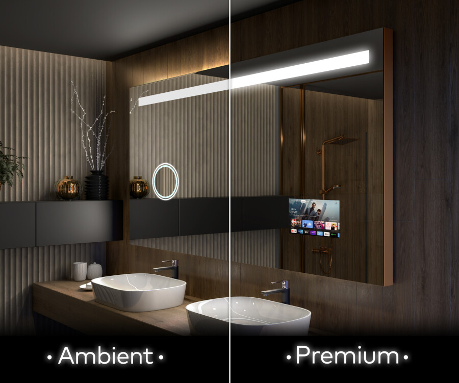 Rood syndroom gereedschap Artforma - Moderne badkamer spiegel met led-verlichting L12