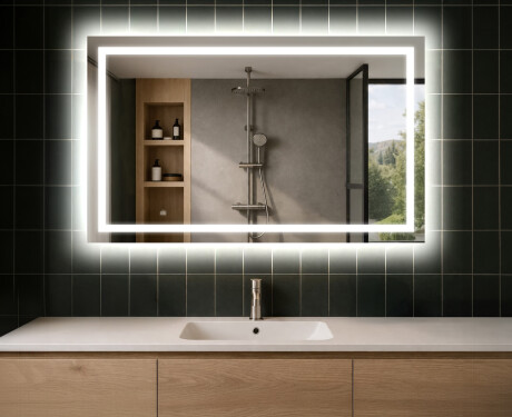 Moderne badkamer spiegel met led-verlichting L15