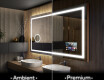 Moderne badkamer spiegel met led-verlichting L15 #1