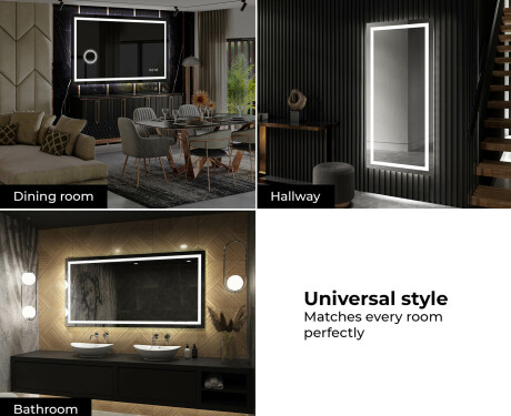 Moderne badkamer spiegel met led-verlichting L15 #10