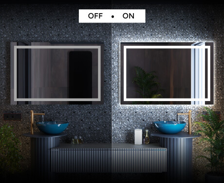 Moderne badkamer spiegel met led-verlichting L15 #3