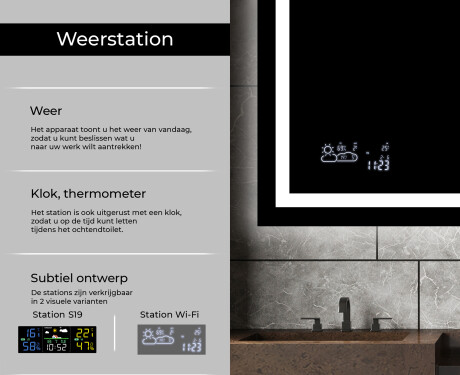 Moderne badkamer spiegel met led-verlichting L15 #5
