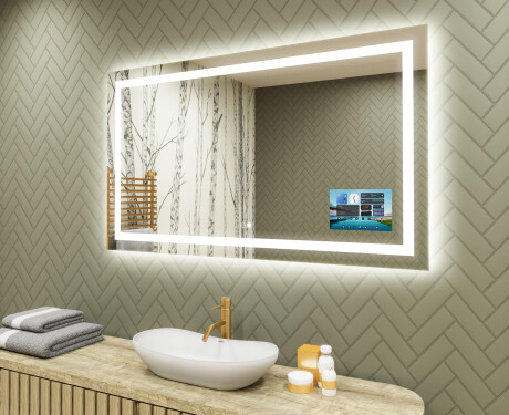 Moderne badkamer spiegel met led-verlichting L15 120x80cm - SmartScreen, DualColor